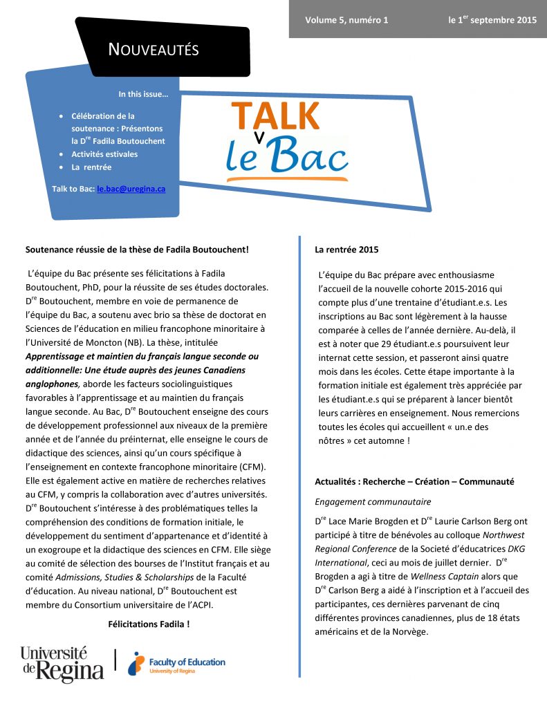 Talk Bac v5 n1 1er septembre 2015